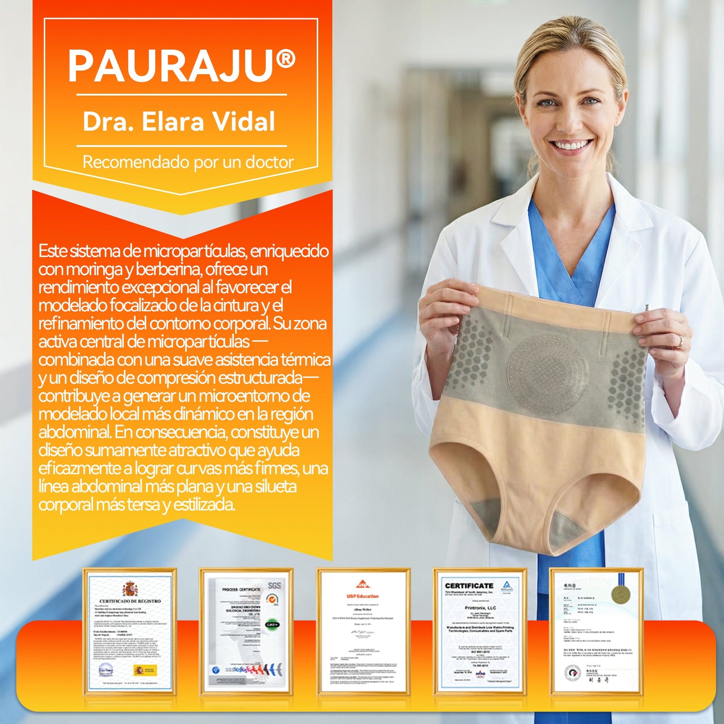 Tienda oficia|👩‍⚕️𝑷𝑨𝑼𝑹𝑨𝑱𝑼® MORINGA Y BERBERINA 4 EN 1 PANTALON CORTO  MOLDEADOR DE MICROPARTICULAS Y QUEMA-GRASA💋