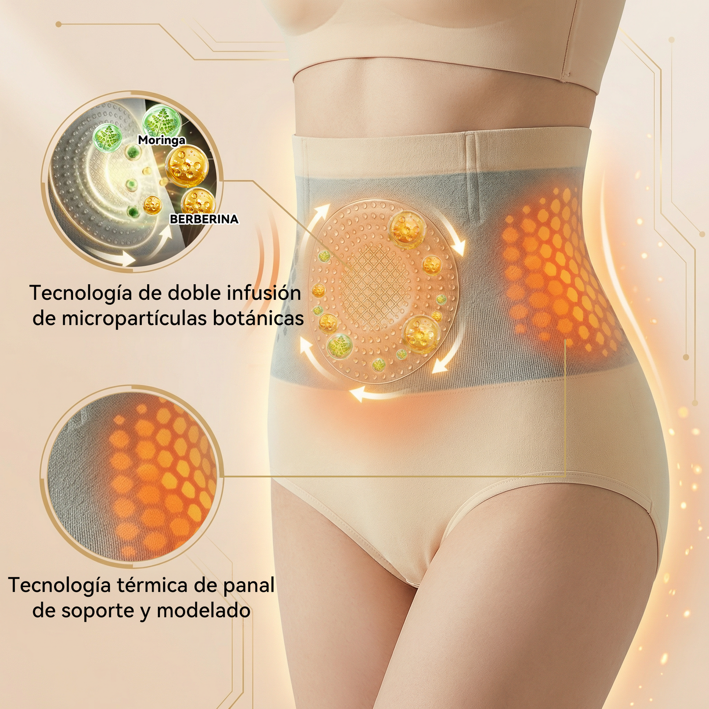 Tienda oficia|👩‍⚕️𝑷𝑨𝑼𝑹𝑨𝑱𝑼® MORINGA Y BERBERINA 4 EN 1 PANTALON CORTO  MOLDEADOR DE MICROPARTICULAS Y QUEMA-GRASA💋